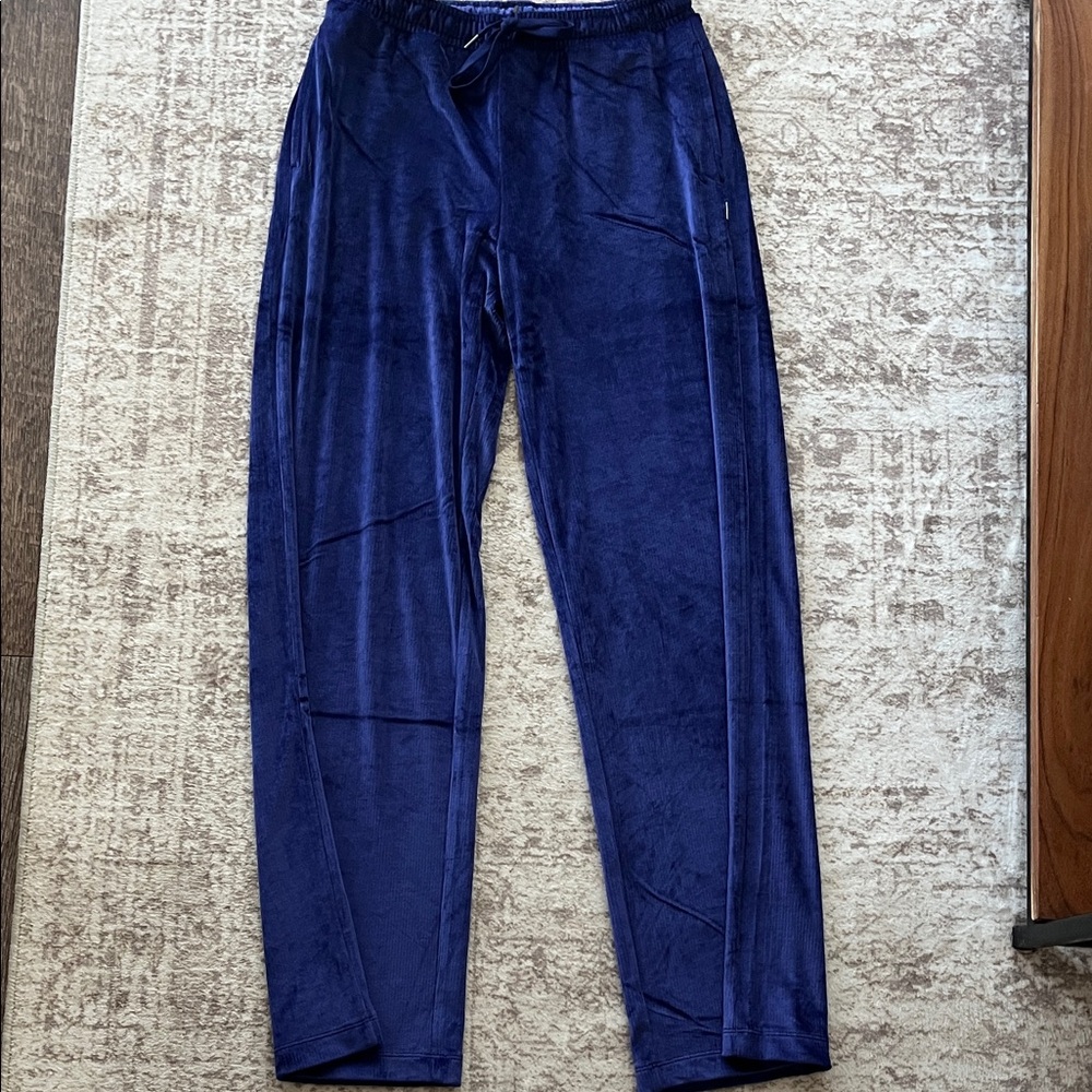 Vuori Deep Blue Velour Pants